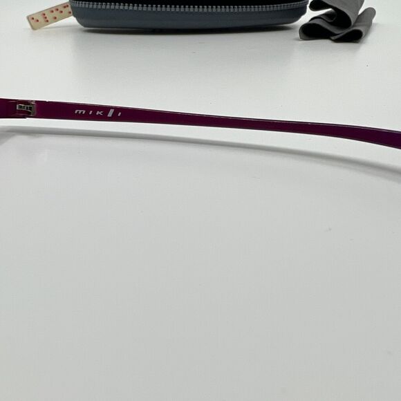 MIKLI M0626 Eyeglasses Half Rimless Frame Purple 52-17-134 H6410 - Picture 7 of 8